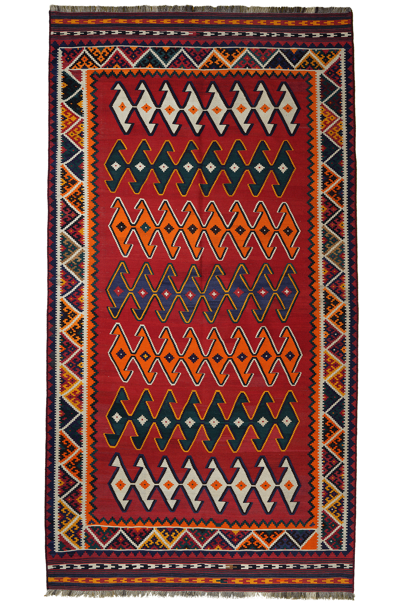 Kilim Gashgai Teppich Mehrfarbig 0