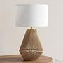 Table lamp STJAN mixed fabric White Beige 1
