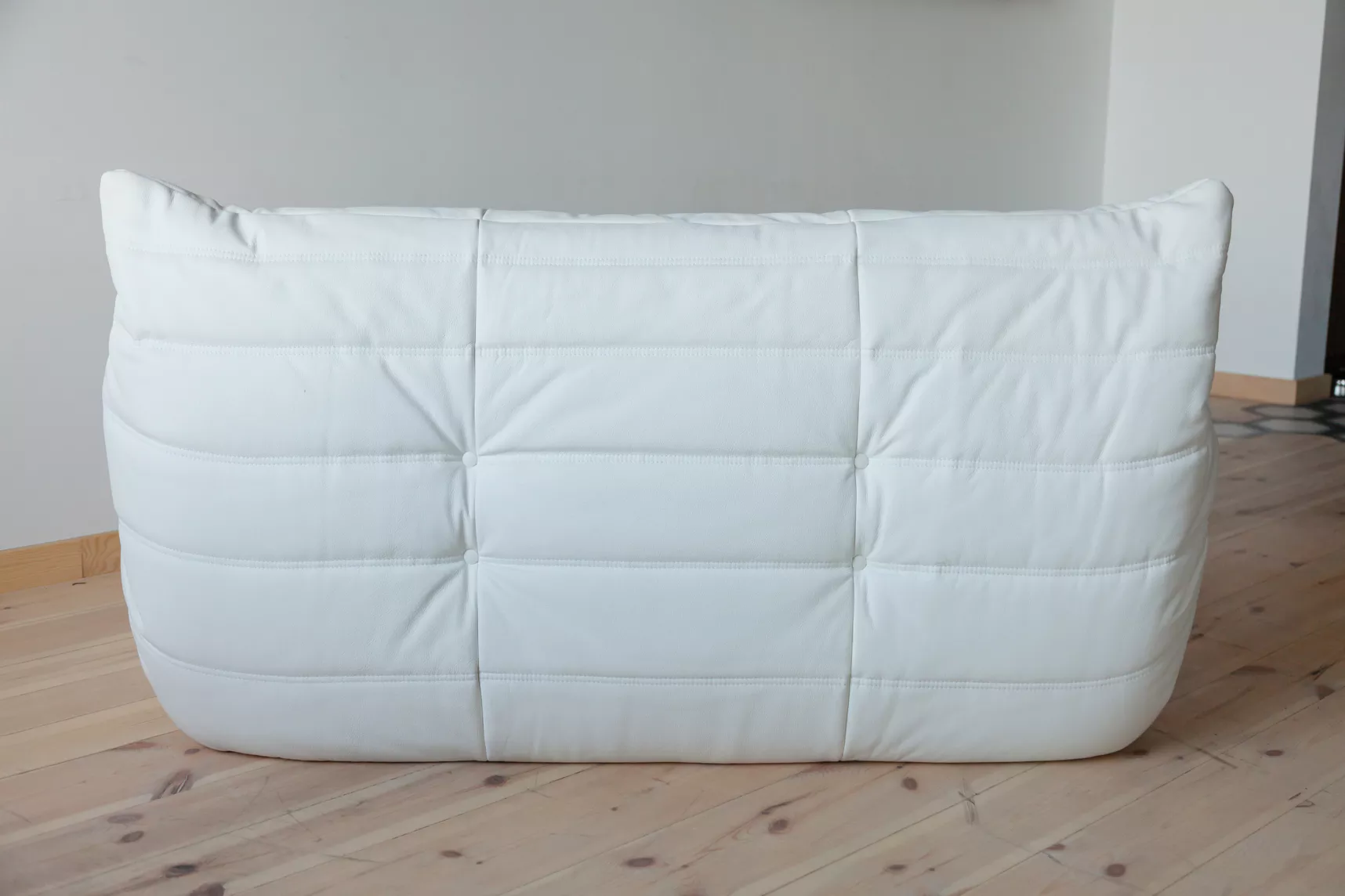 Togo Sofa 2-Sitzer Madras-Leder Weiß 3