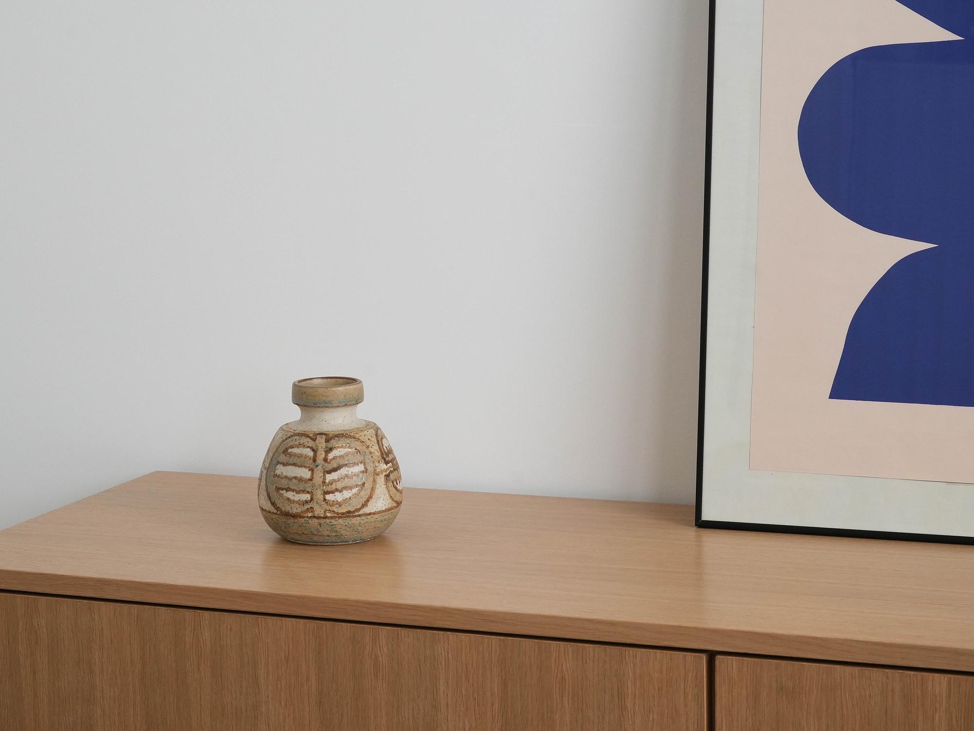 Vase Keramik Braun 0