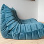 Togo Sofa 2-Sitzer Samt Meerblau 3