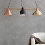 Pendant lamp Lavaca iron / solid beech 3-bulb 0