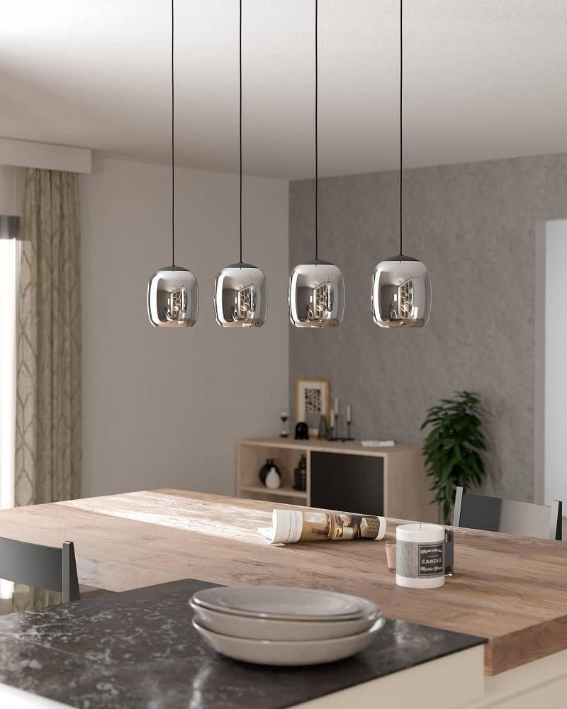 Pendelleuchte Ciampino Typ A Rauchglas Stahl 3