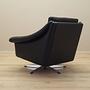 Drehsessel Leder Schwarz 1960er Jahre 5