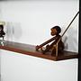 Teak-Wandmöbel PS System Braun 1960er Jahre 5