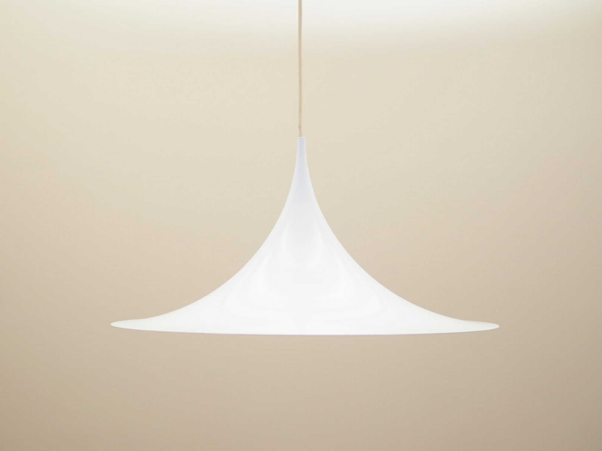 Vintage pendant lamp metal white 1970s 2