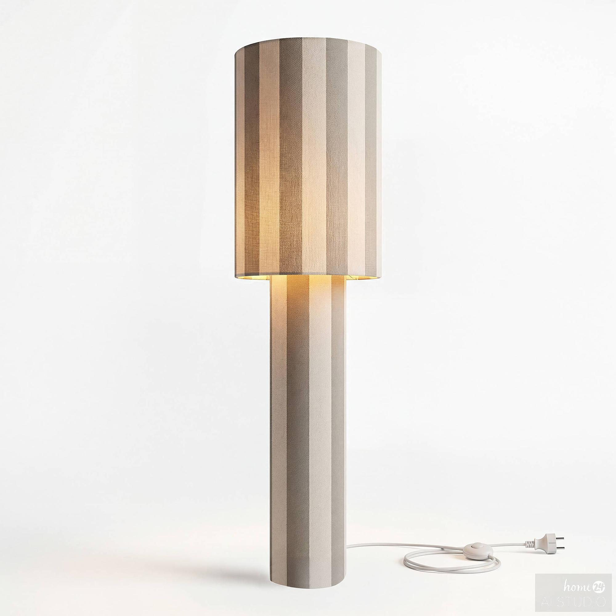 1-Light Nuvio Floor Lamp Iron Linen Beige 4