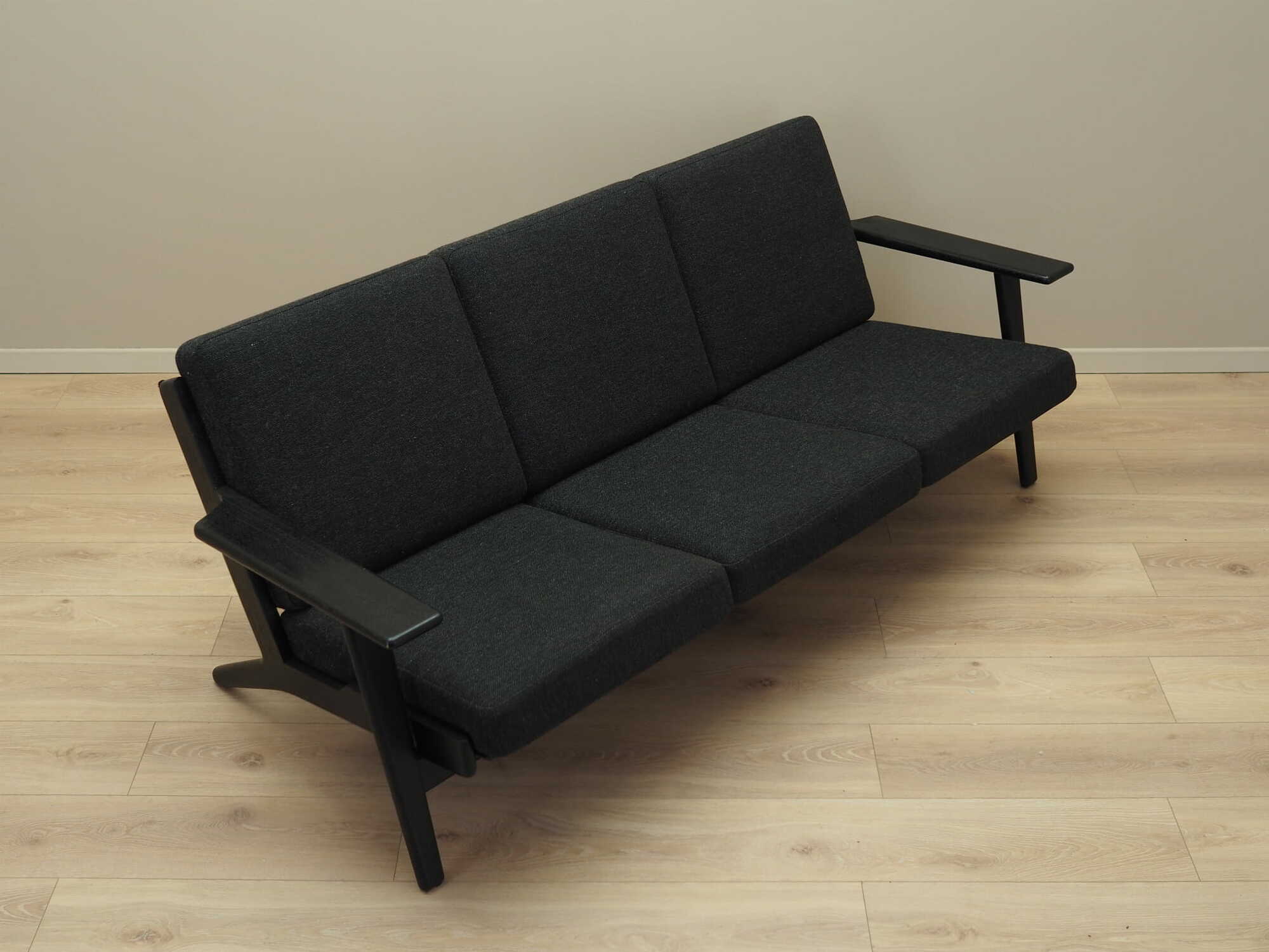 Sofa Textile Wood Black 1960s 5