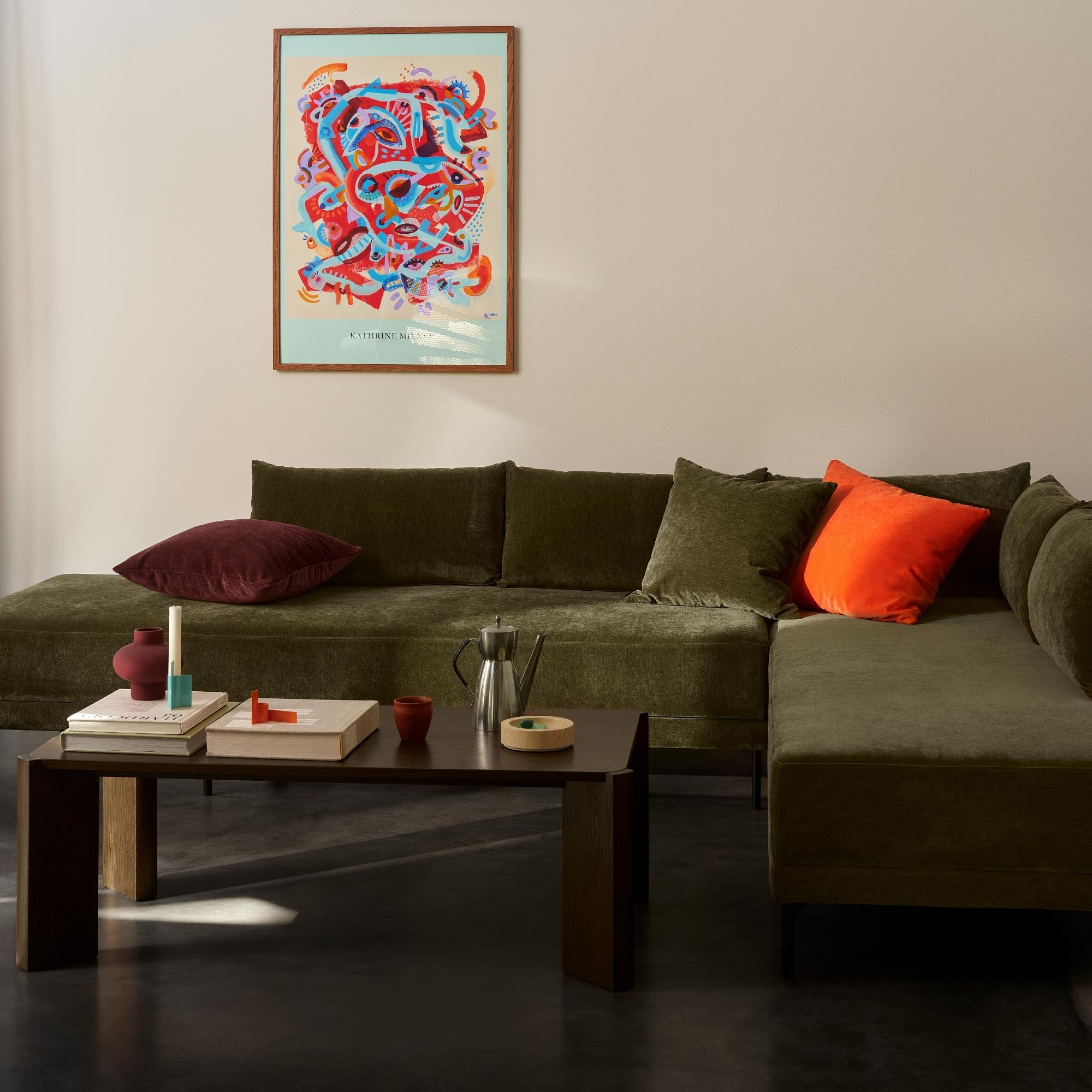 Vivica Sofa Recamiere Right Moss Olive 7
