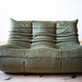 Togo Sofa 2-seater velvet khaki green 3