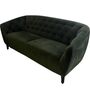 Chesterfield Sofa Samt Dunkelgrün 0