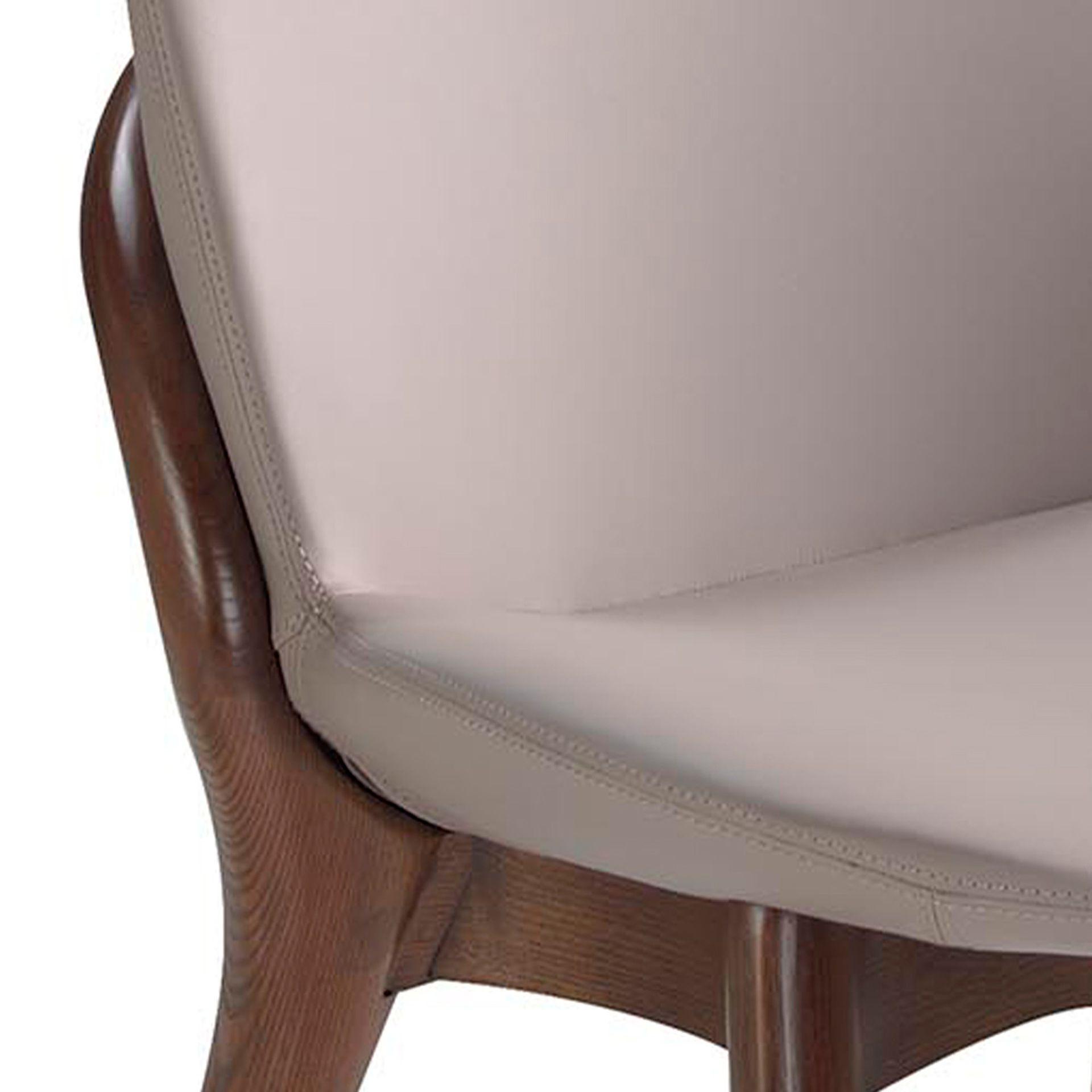 Armchair faux leather grey 4