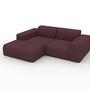 Pyllow 2-Sitzer Ecksofa Récamiere Links Brombeer 1