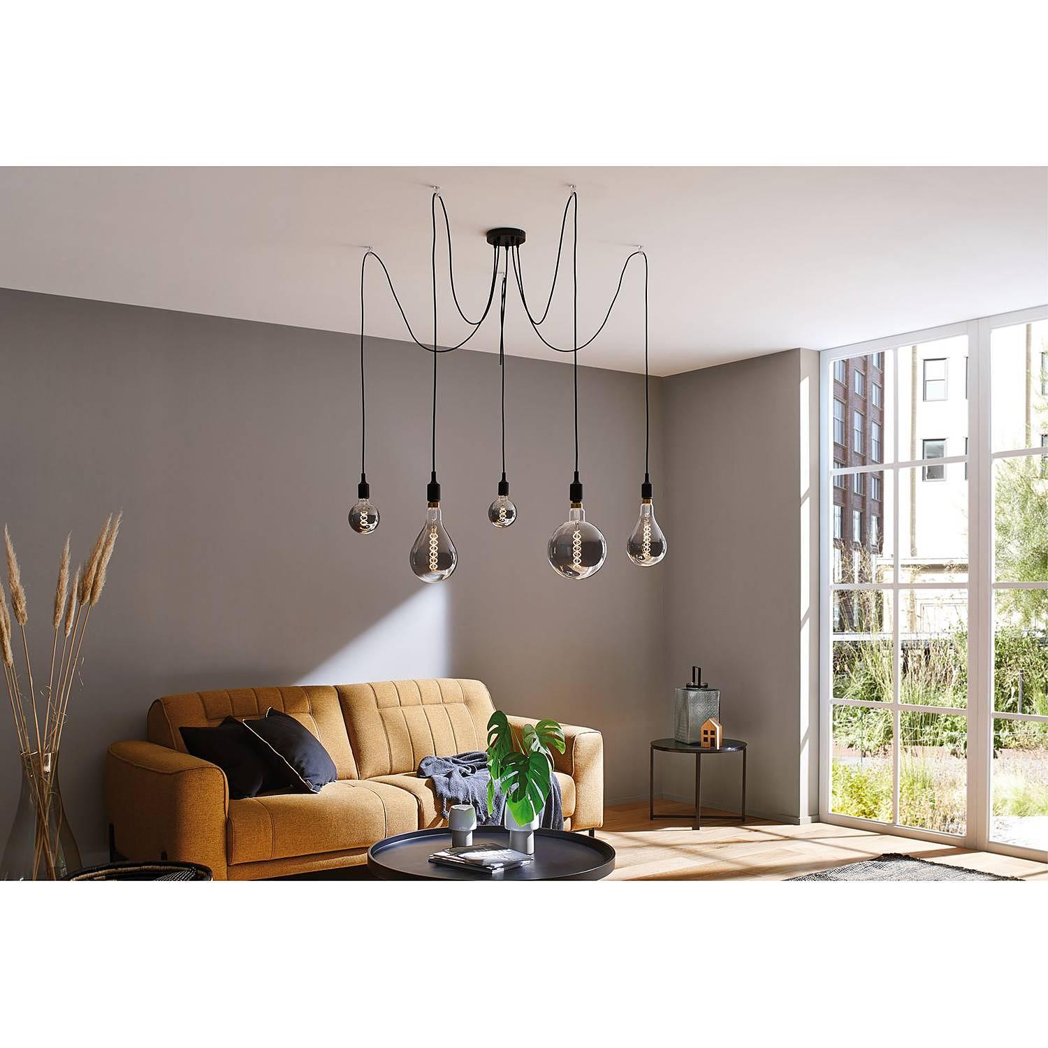 Linghed LED-Leuchtmittel 1-flammig Rauchglas Metall  4