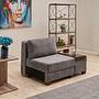 Perenna 1-seater module right Chenille Grey 1