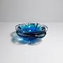 Vintage Bohemian Ashtray Blue 1970s 0