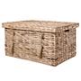 Basket with lid RUSH ROPE IV water hyacinth metal natural 0