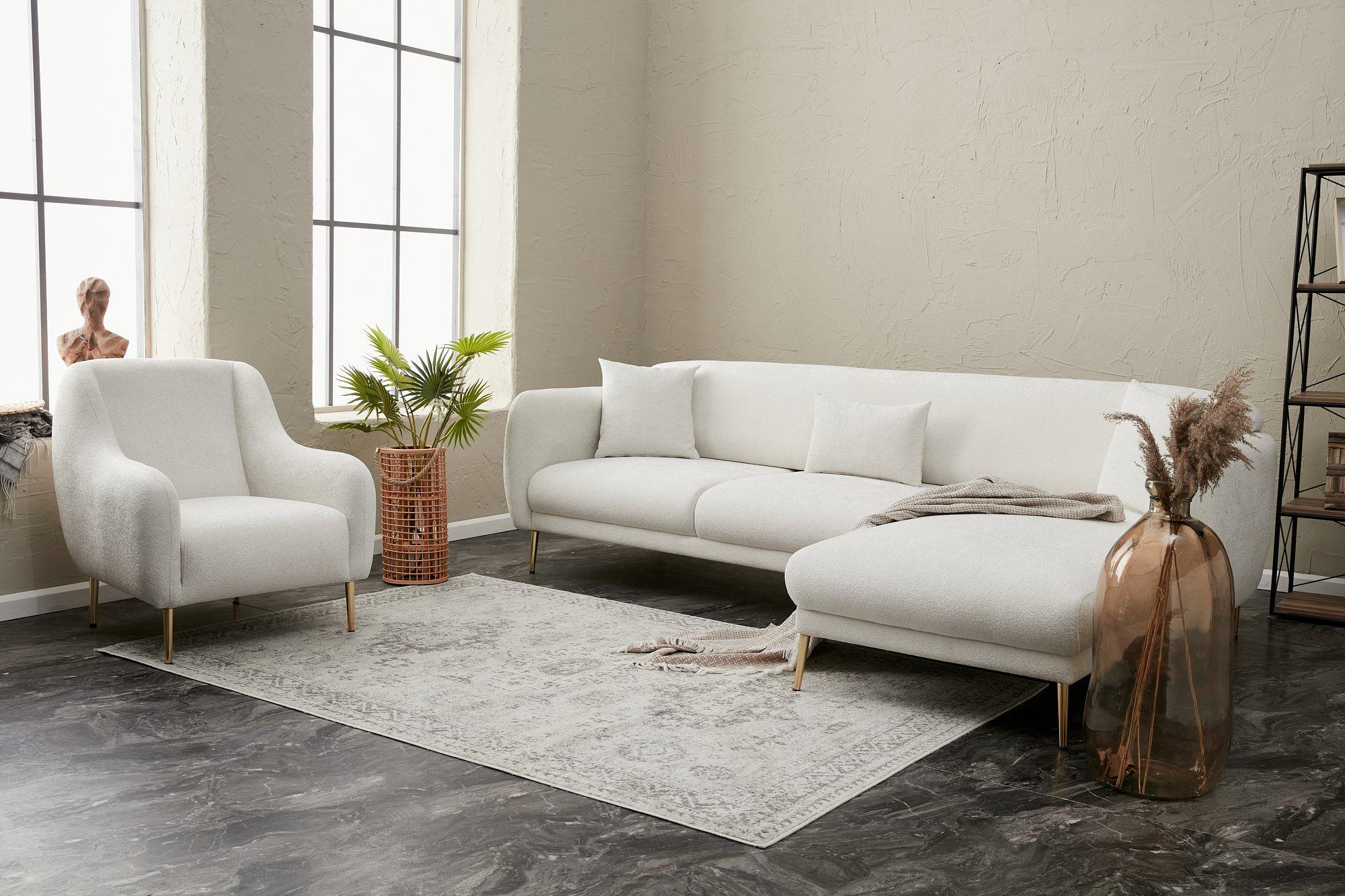 Simena Sofa Récamiere Rechts Creme 4