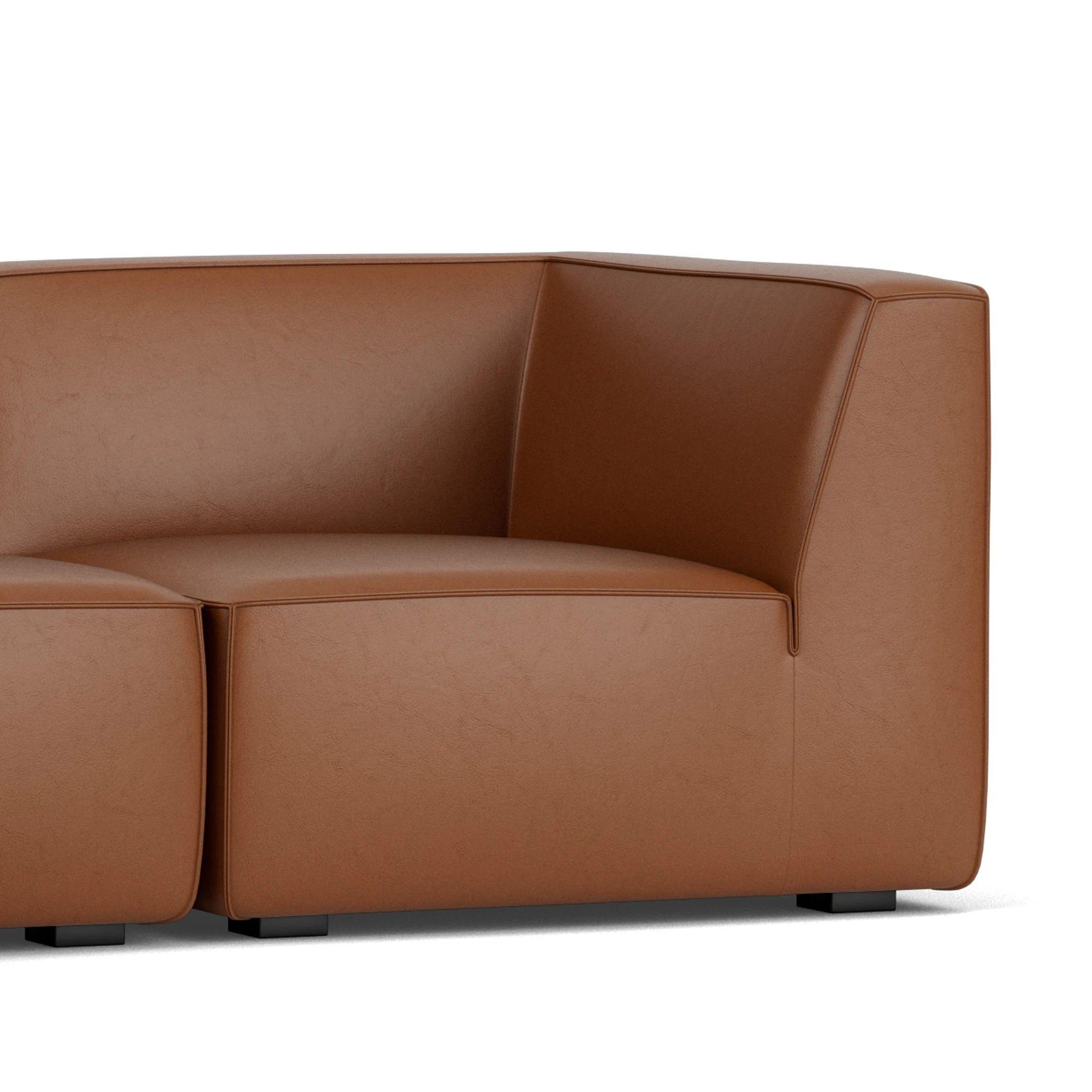 Dane 1-Sitzer Eckmodul Rechts Soffy Cognac 0