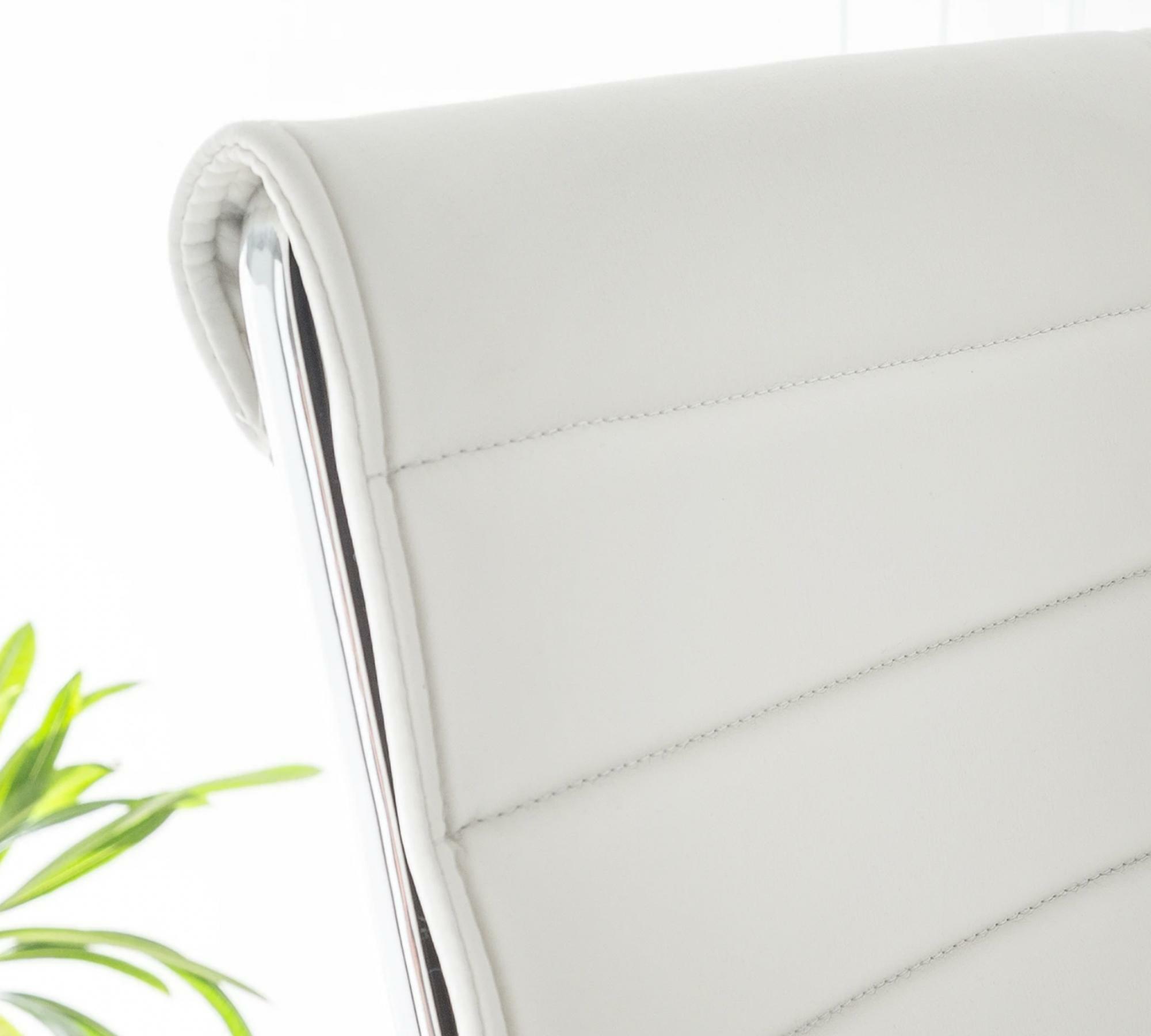 Office swivel chair Vegan leather White 4