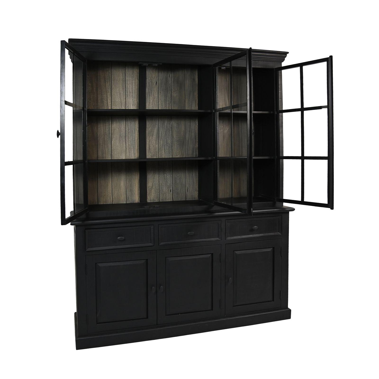 Provence Buffetschrank mit 6 Türen Mangoholz Metall 2