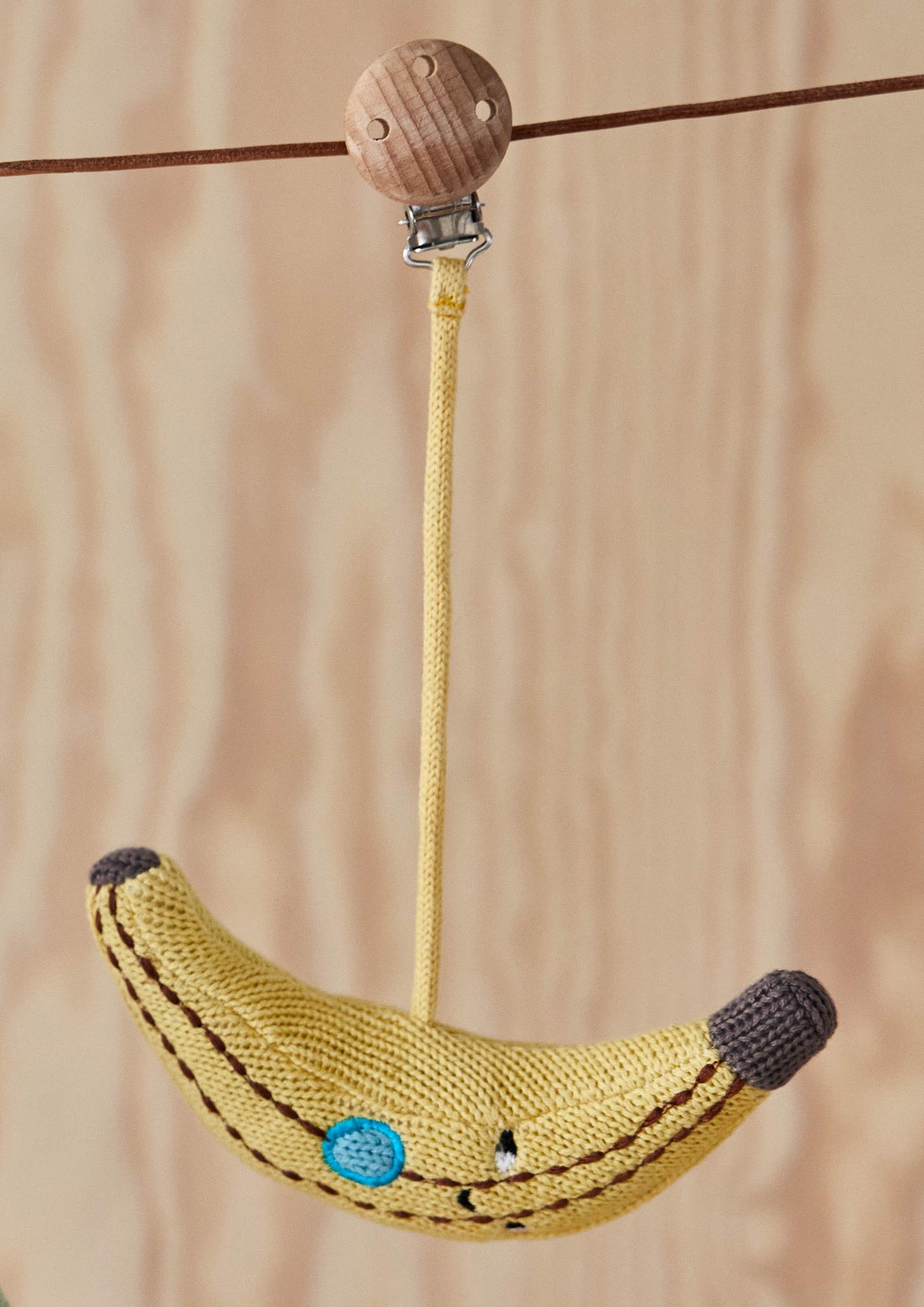 Yummy Banana Kinderwagen-Clip Baumwolle Gelb 0