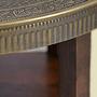 Vintage Beistelltisch Holz Messing 1920er Jahre 6