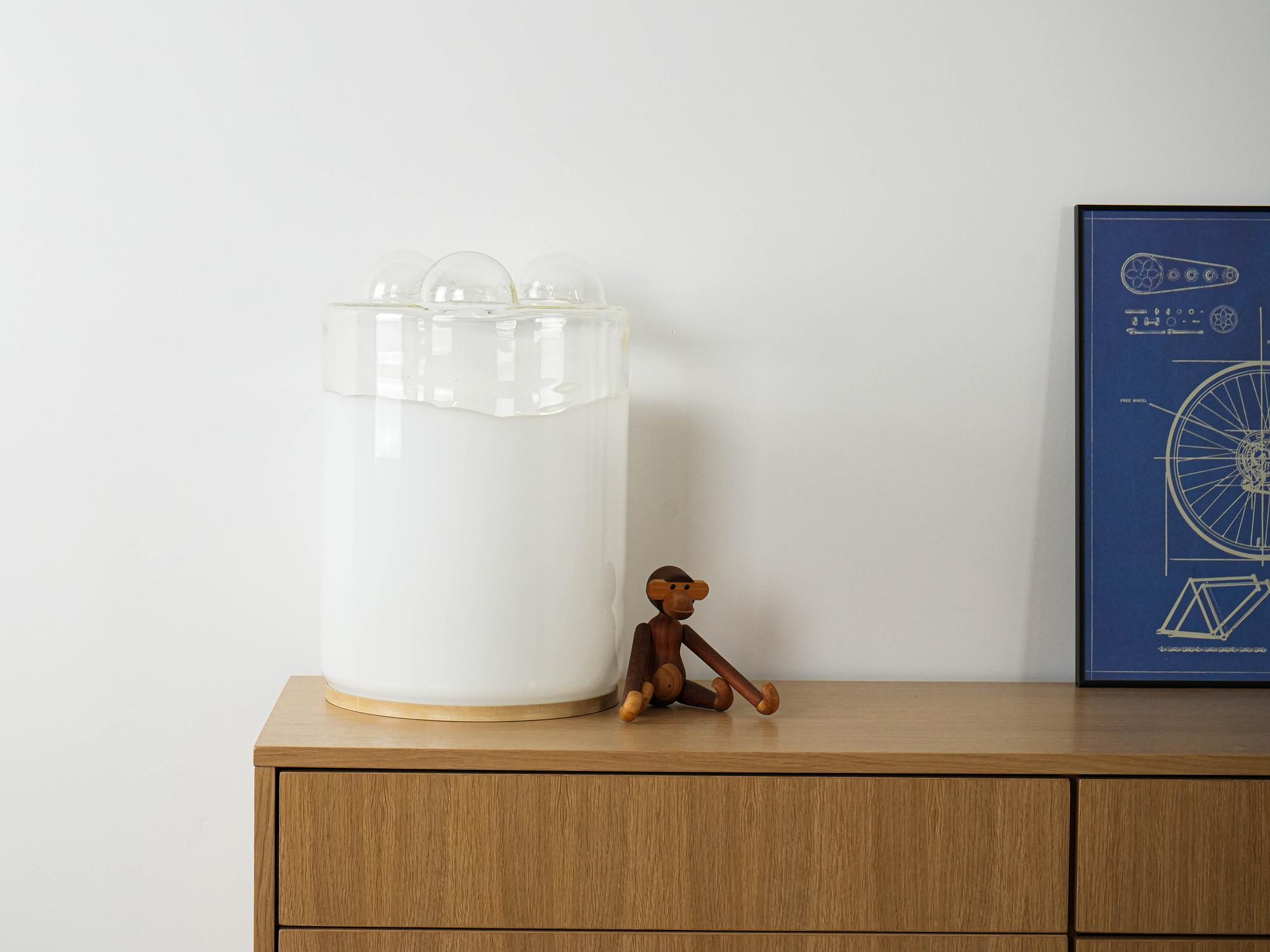 Table lamp Glass Metal 1970s 9