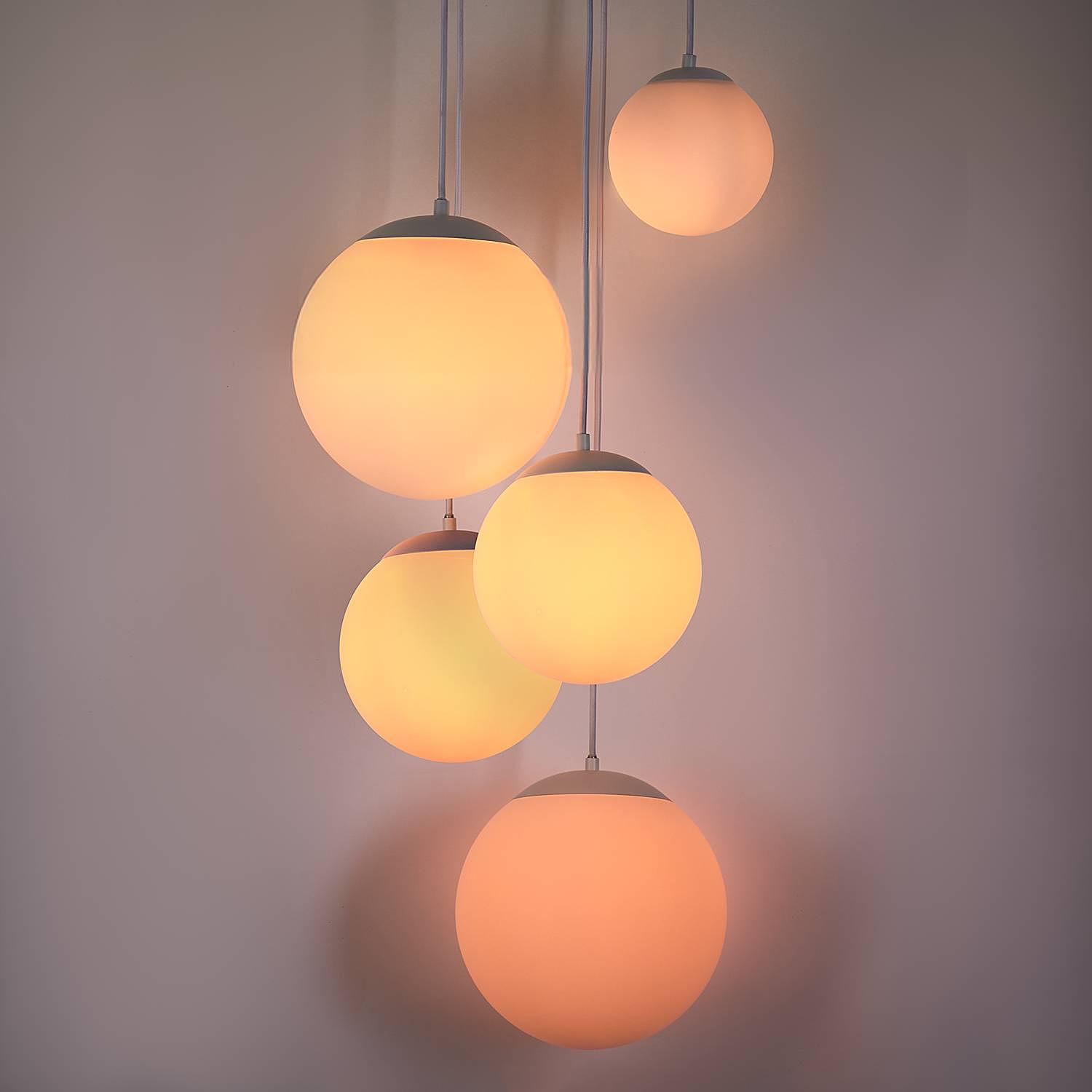 Vetle Pendelleuchte 5-Flammig Milchglas Ø 40cm 1