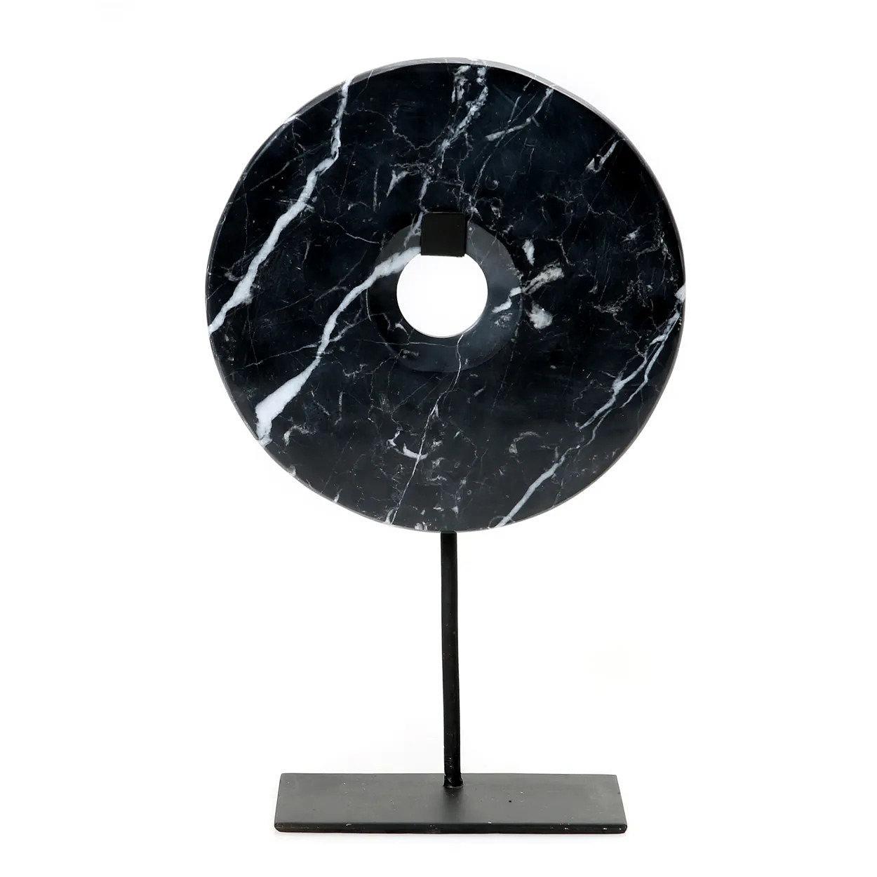 Plate on stand Marble Black 0
