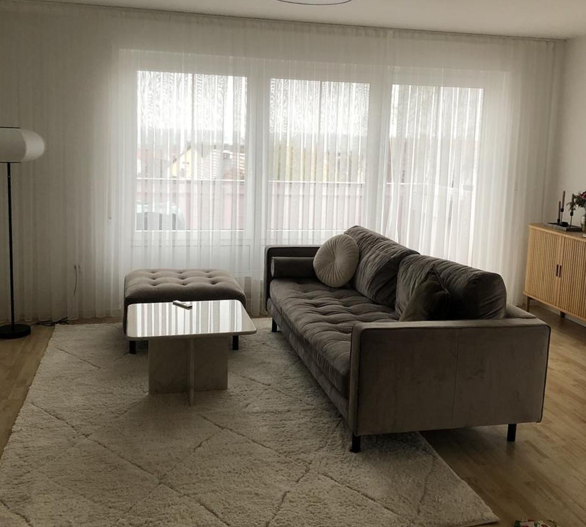 Sofa with ottoman velvet wood taupe 1