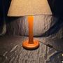Vintage Teakholz Tischlampe Dyrlund Dänemark 1