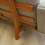 Vintage Sofa Eschenholz Textil Grau 1960er Jahre 10