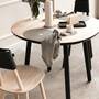 Naïve Dining Table Ash Wood Solid Black 1