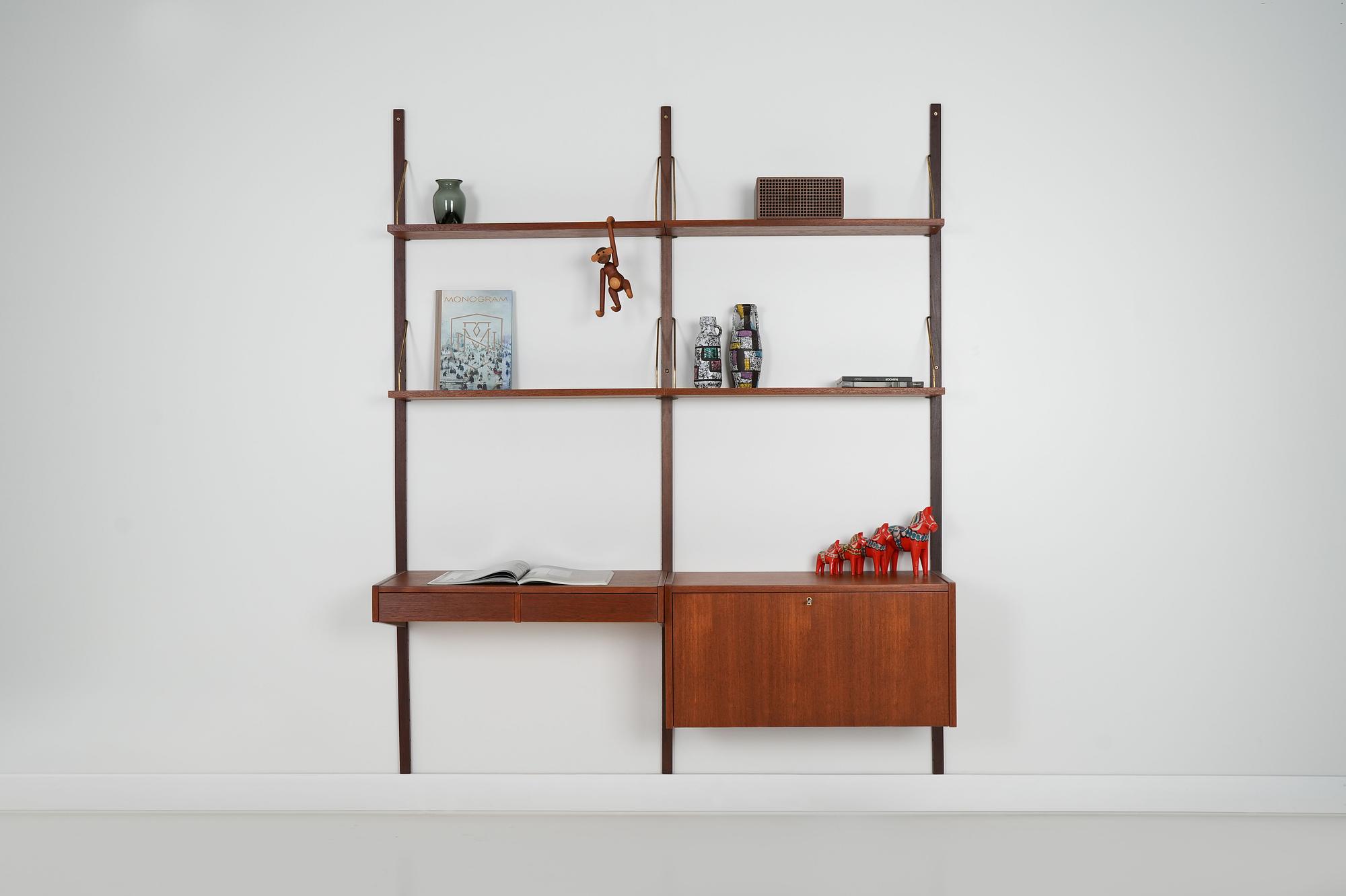 PS System Wandregal Teakholz 1