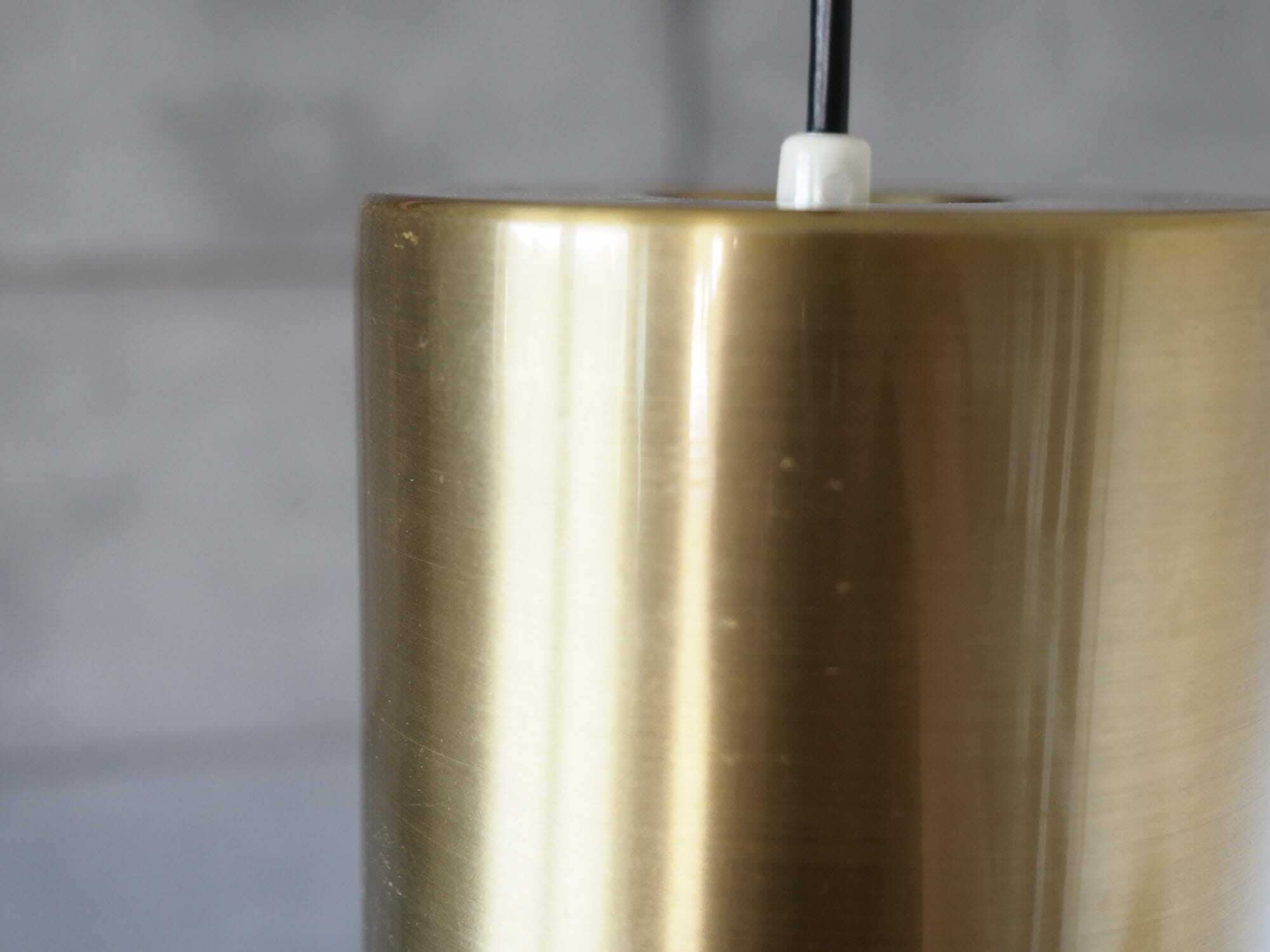 Vintage pendant lamp glass metal gold 1960s 7