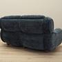 2-seater sofa velvet blue 1970s 6