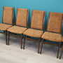 6x Chair Beech wood Velvet Brown 1960s 1