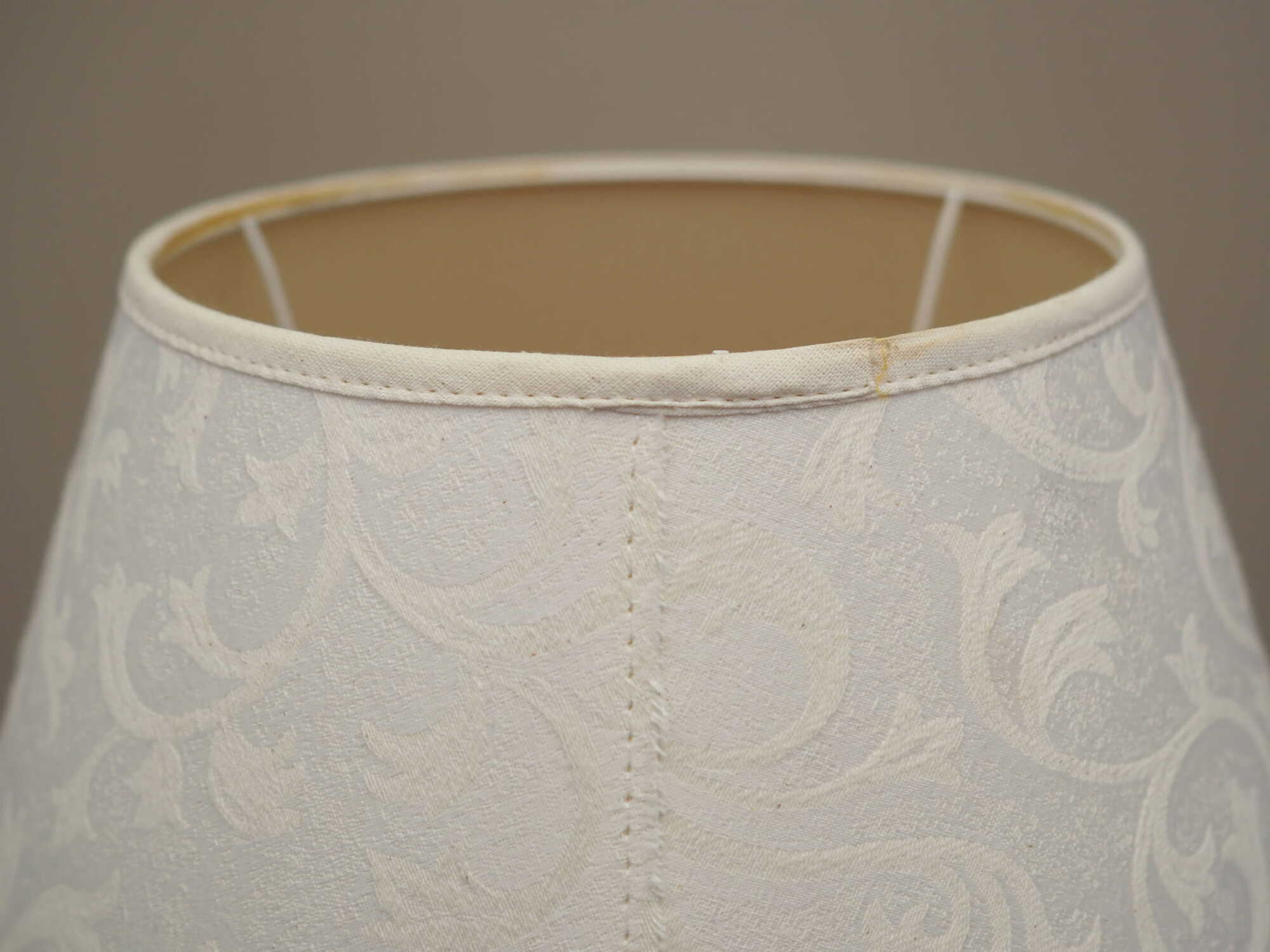 Vintage floor lamp metal textile white 1970s 5