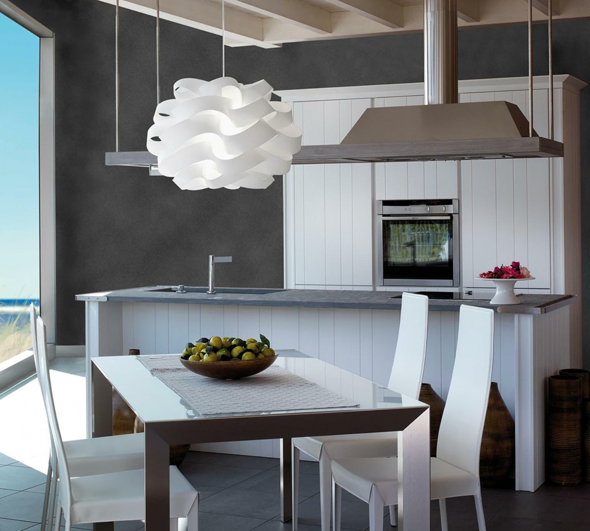 Pendant lamp cloud height adjustable white 0