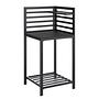 Portol Garden Kitchen Corner Table Aluminum Plastic Black 4