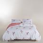 Bed linen set Cotton Pink White 220x240cm 0