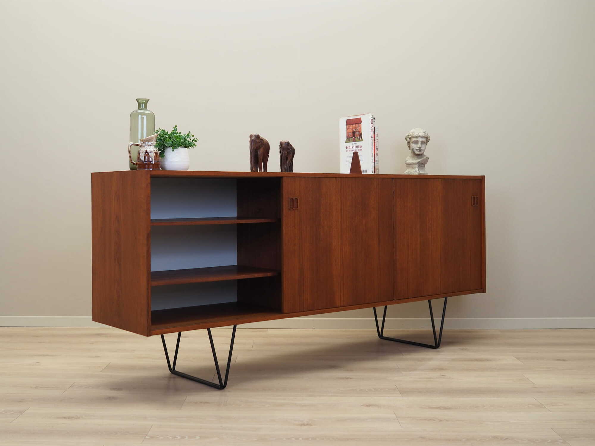 Vintage Sideboard Teakholz Braun 1970er Jahre 6
