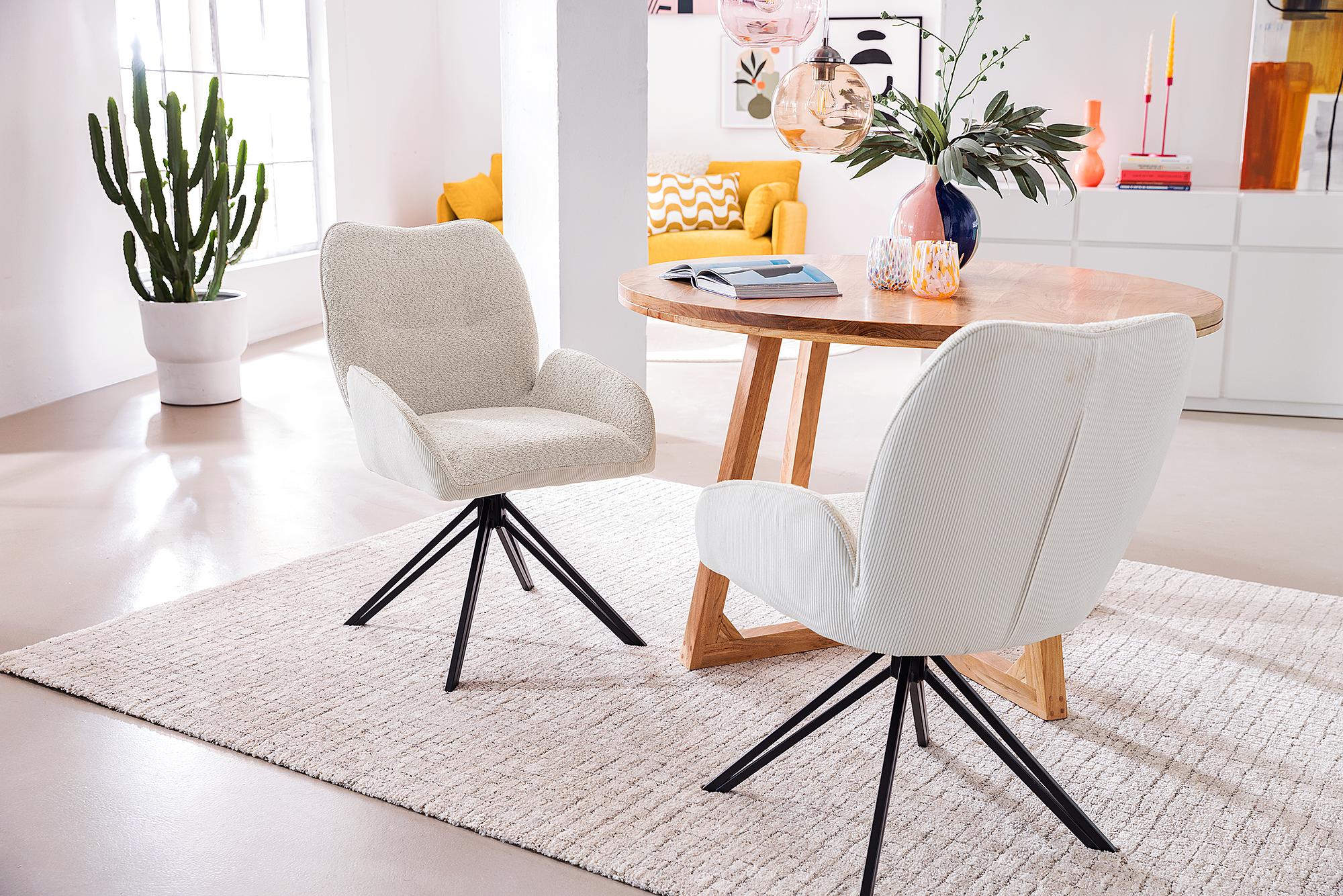 STANCELL Drehbarer Polsterstuhl 2er-Set Beige 2