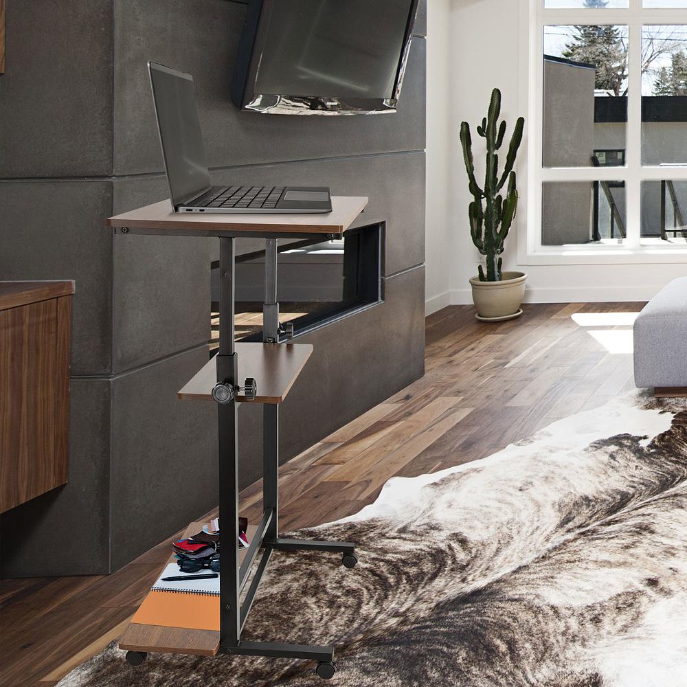 WORKSTATION II Scrivania alta regolabile in altezza legno nero 8