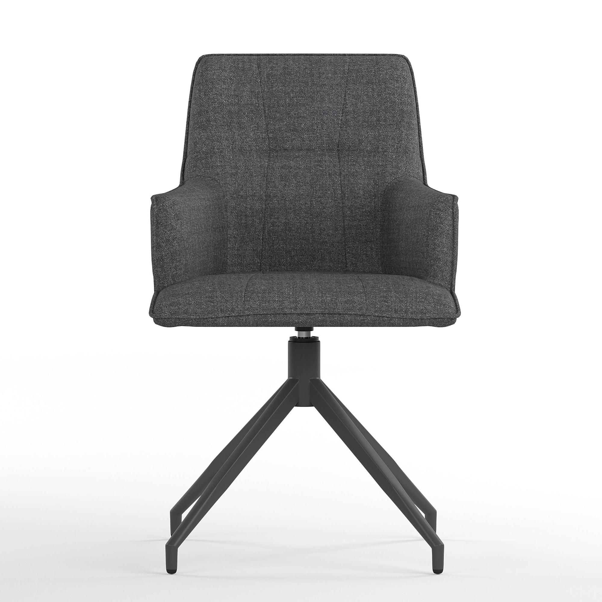 Mavi Gartenstuhl mit Armlehnen Stahl Polyester Dunkelgrau 3