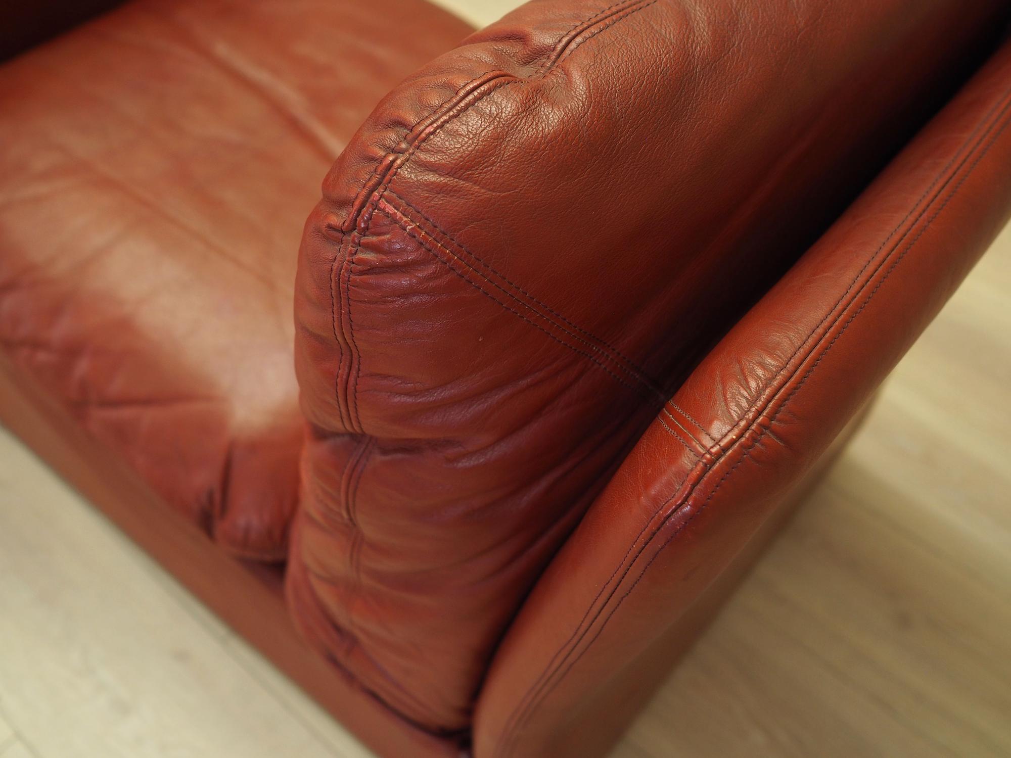 Modulares Sofa Leder Braun 1960er Jahre 8