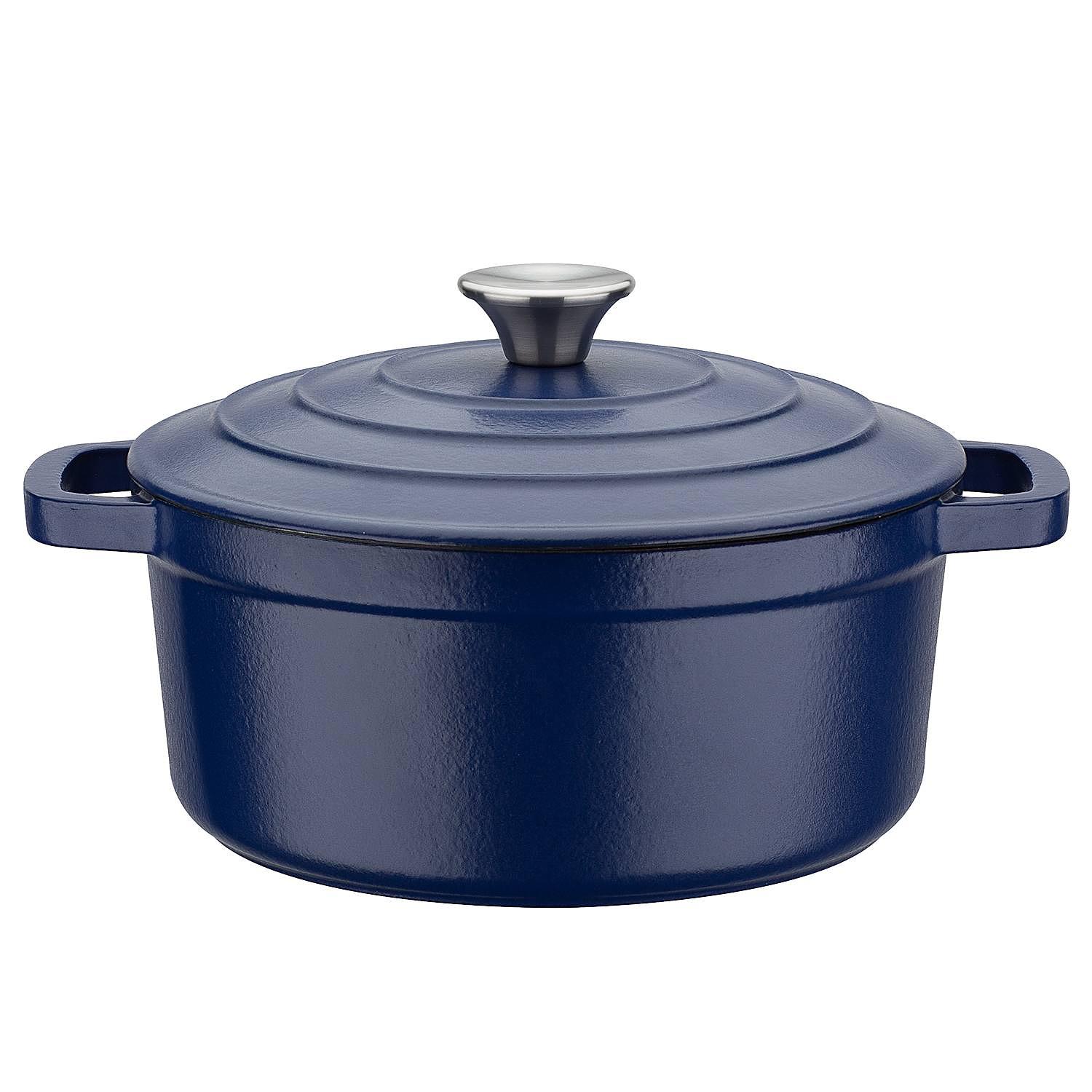 Blue Magic Kochtopf 2-teilig Gusseisen Blau  0