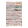 Kilim Chindi Teppich Baumwolle Polyester Taupe 60 x 110 cm 0
