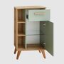 Badezimmerschrank Eichendekor Salbei 1